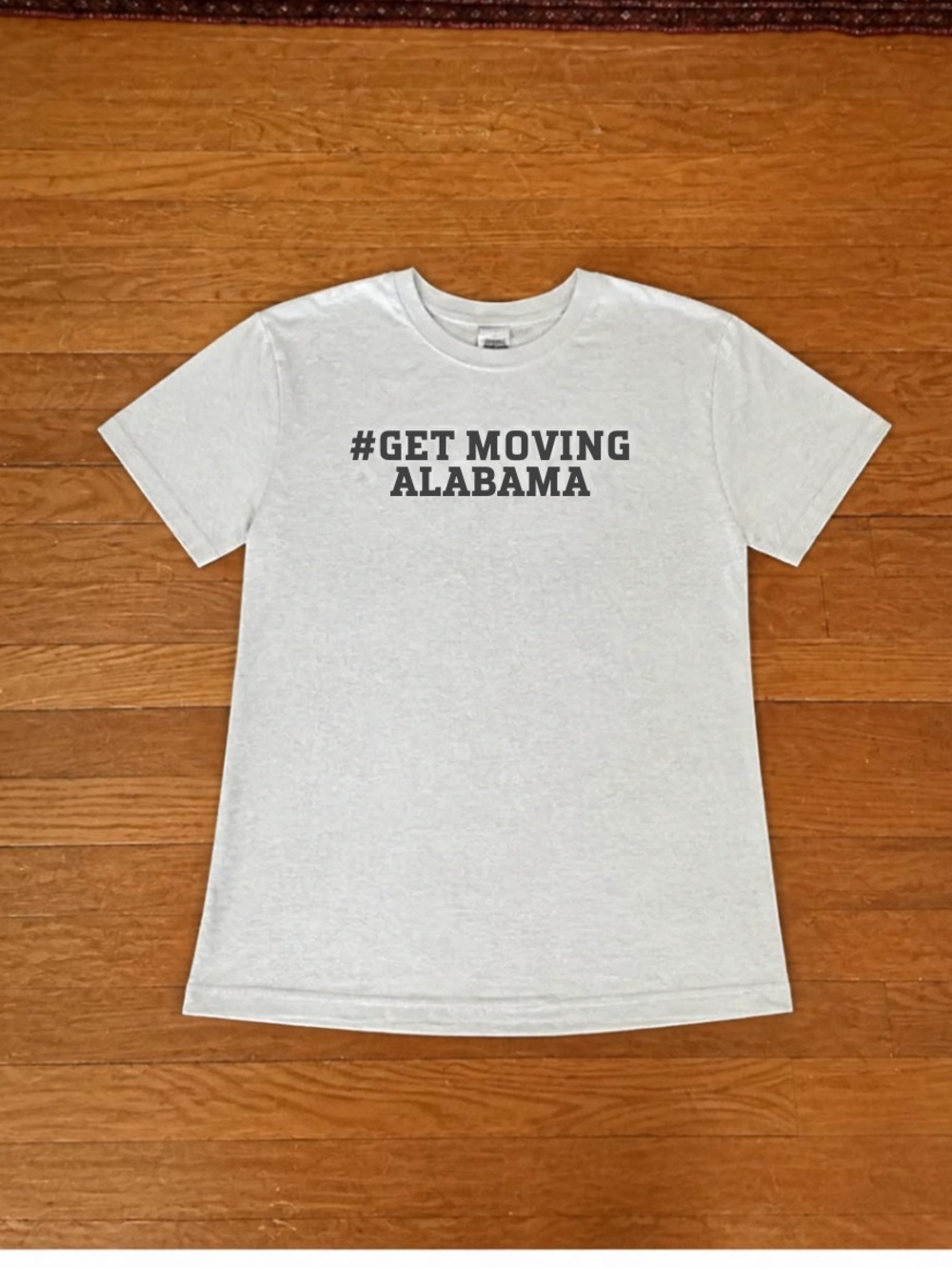 Gildan Light Gray #GET MOVING ALABAMA Short Sleeve Tee